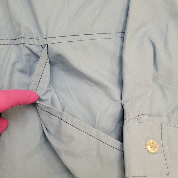 Vintage 90s MOD Jacket XL 23x28 Blue USA - Picture 5 of 11